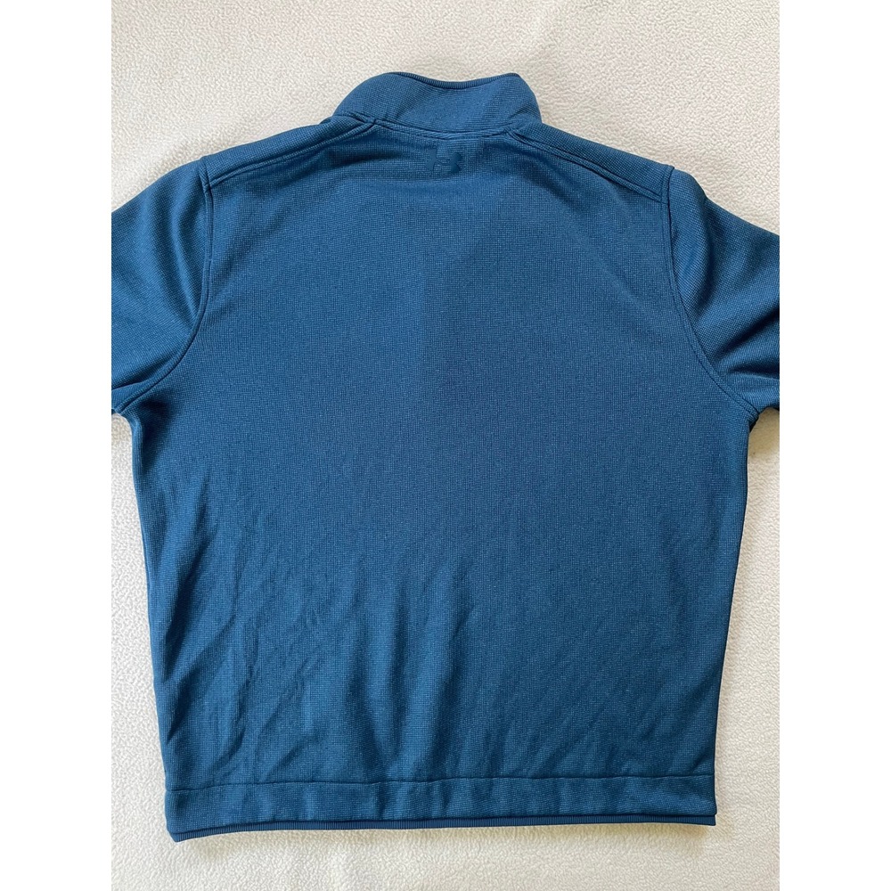 Under Armour Mens 2XL Pullover Blue Golf 1/4 Zip Textured Knit Loose Fit - Picture 13 of 15